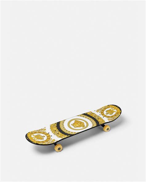 versace skateboard|Barocco Skateboard Black,Print .